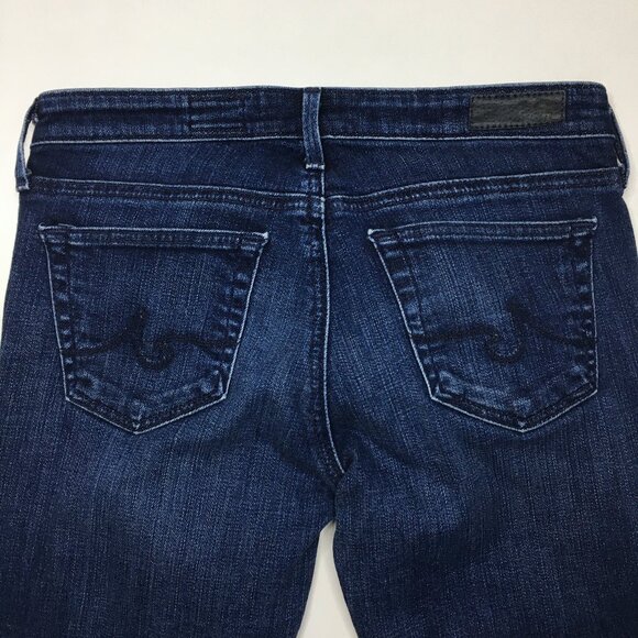 AG ADRIANO GOLDSCHMIED Medium/Dark Wash The Stevie Ankle Slim Straight Jeans - Picture 8 of 11